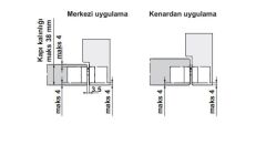 Hafele CDH 120S Gizli Menteşe Paslanmaz Çelik Renkli 316,120kg