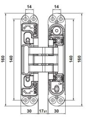 Hafele CDH 120S Gizli Menteşe Paslanmaz Çelik Renkli 316,120kg