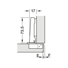 Hafele METALLA 310 K 110 Frenli Düz Menteşe