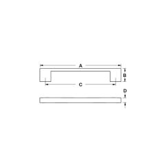 Hafele HANNAH III Kulp mat siyah 160mm
