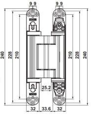 Hafele CDH 160 Gizli Menteşe Mat Nikel 160kg