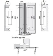 Hafele CDH 160 Gizli Menteşe Mat Nikel 160kg