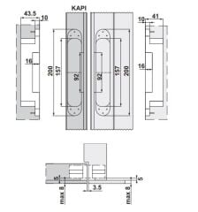Hafele CDH 100 Gizli Menteşe Mat Nikel 100kg