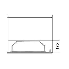 Hafele Tandem Side 450/600mm A.Style Krom/Beyaz