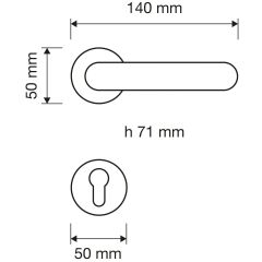 Lady Kapı Kolu Seti Patine Mat Barelli(Yale)