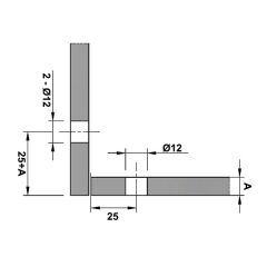 Hafele Cam Tutucu, Cam/Cam,90°,Parlak Krom