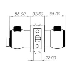 Hafele Nova&Forma  Aynalı Dil Yuvarlak 80mm