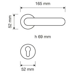 Living Kapı Kolu Seti Bronz Mat Barelli(Yale)