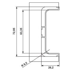 Hafele Profil Kulp Striata-U 4000mm Mat Siyah
