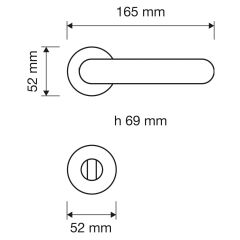 Living Kapı Kolu Seti Bronz Mat WC