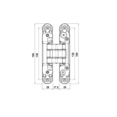 Hafele Gizli Menteşe CDH 80K 100Kg Parlak Pirinç