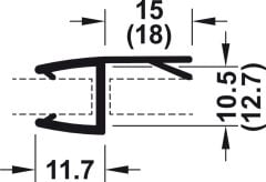 Hafele Cam Kapı Fitili Cam/Cam180° 10-12/2500mm