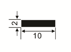 Yangın Duman Fitili 10x2mm Yapışkanlı Siyah