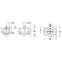 Hafele Rolly Frensiz Tekerlekli Baza Ayağı, Siyah Renk