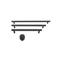 Hafele VERONA II Mat Siyah Renk 224 mm Akslı Kulp