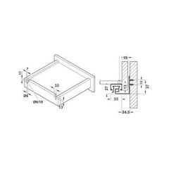 Hafele Pow, Tam Açılım Yavaşlatıcılı Gizli Ray 400mm