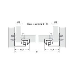 Hafele Pow, Tam Açılım Yavaşlatıcılı Gizli Ray 400mm