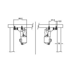 Hafele Pow, Tam Açılım Yavaşlatıcılı Gizli Ray 400mm