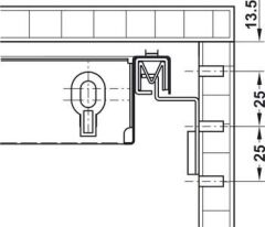 Hafele MATRIX RUNNER OC P10 Bilyalı Çekmece Rayı Tek Açılım