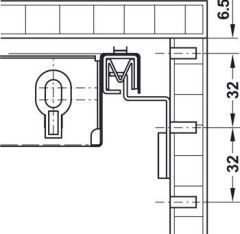 Hafele MATRIX RUNNER OC P10 Bilyalı Çekmece Rayı Tek Açılım