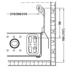 Hafele Klape Desteği Siyah 187mm