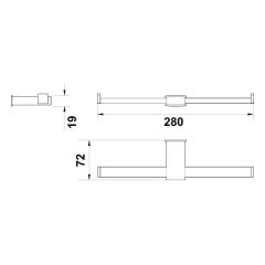 Hafele Tuvalet Kağıtlığı Plato İkili Duvara Monte Mat Siyah Renk
