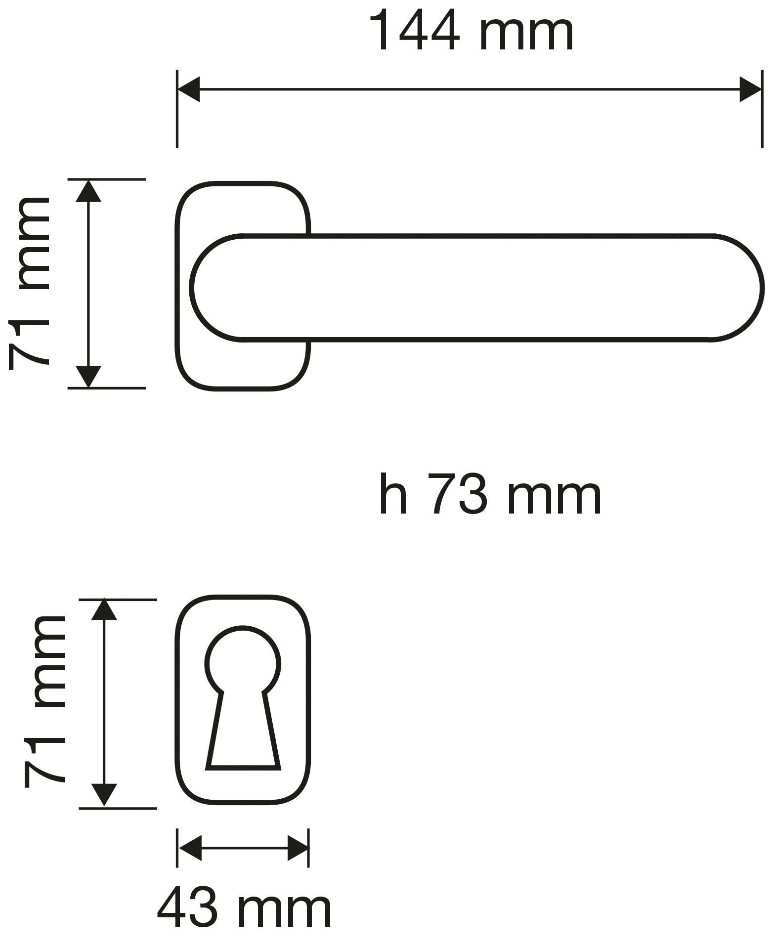 Aida Kapı Kolu Patine Mat Barelli(Yale)