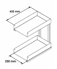 Tezgah Altı Kiler Sub Rack Essentino Antrasit 300mm