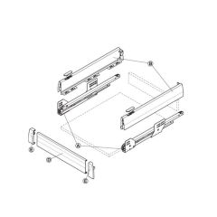 Hafele M. Box P Vis Y.İç Çek. Ön Paneli 900mm, Gri Renk
