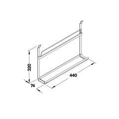 Hafele Yemek Kitabı Rafı 440x320x47mm Alüminyum Renkli