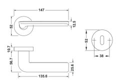 Hafele LYON Kol Seti Barelli Tip (PC) Bronz