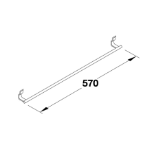 Hafele Havluluk 571x30x30mm Alüminyum Renk