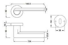 Hafele HORUS Kol Seti Barelli Tip (PC) Bronz