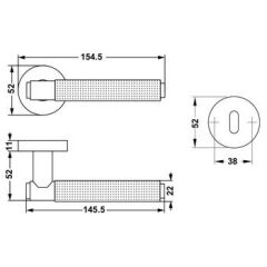 Hafele VERONA Kol Seti Banyo Tipi (WC) Bronz