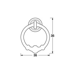 Hafele Sarkaç Kulp Anastasia Jr Antik Bronz
