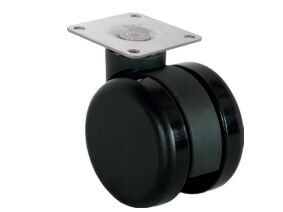 Hafele OFFICE Tekerlek,plk,f.siz,siyah,Ø60x74mm