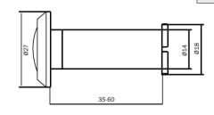 Kapı Dürbünü  200° 35-60 mm Pirinç Parlak