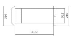 Kapı Dürbünü  180° 30-55 mm Krom