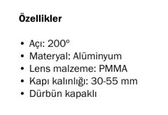 Kapı Dürbünü  200° 30-55 mm Pirinç Parlak