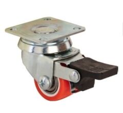 Hafele PESANTE Plakalı Frenli Tekerlek Turuncu  Ø35x54mm