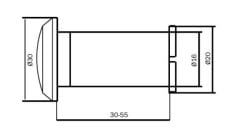 Kapı Dürbünü  200° 30-55 mm Krom