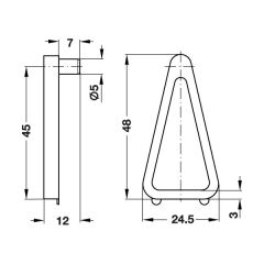 Hafele Raf Kilit Plastik Bej 5/19Mm (100 Adet)