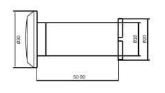 Kapı Dürbünü  200° 50-90 mm Krom