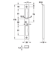 Hafele Binili Kilit Karşılığı, Gümüş Renkli