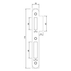 Hafele Düz Kilit Karşılığı, Parlak Pirinç
