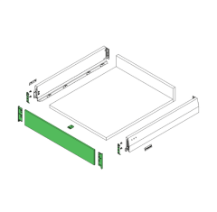 Grass Nova Pro One İç Çekmece Rayı Antrasit 50cm
