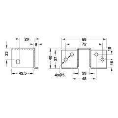 Hafele Karyola Baza Bağlantısı 23Mm