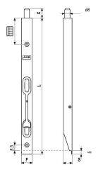 Kapı Sürgüsü Mandallı 16x502mm Bronz