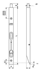 Kapı Sürgüsü Mandallı 16x601mm Nikel