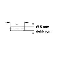 Hafele İçten Dişli Kovan Galv.M4 5X18Mm (100 Adet)